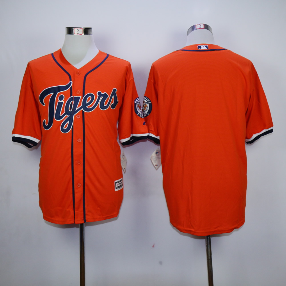 Men Detroit Tigers Blank Orange MLB Jerseys->detroit tigers->MLB Jersey